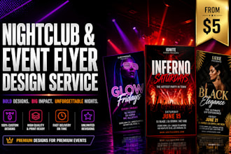 design night club flyer event dj music concert poster birthday night party flyer