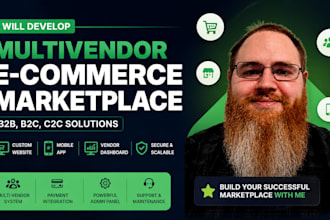 develop custom b2b, c2c, b2c multi vendor ecommerce marketplace reactjs, laravel
