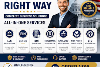 register your llc get ein boi trademark samgov non profit ltd registration