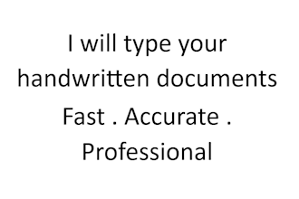type your handwritten or scanned documents