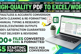 do pdf to excel or data conversion