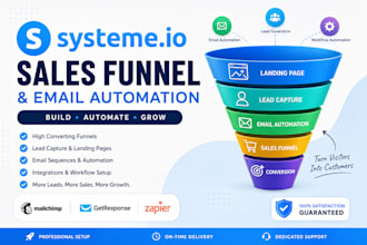 build systeme io sales funnel and email automation