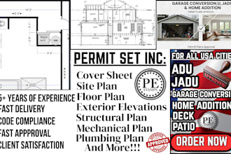 united state full permit set, architectural, structural and mep plans