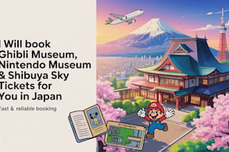 book ghibli museum, nintendo museum and shibuya sky tickets