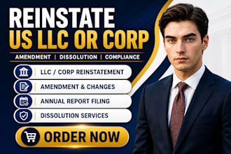 reinstate US llc amend corporation dissolve company