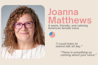 record an american female voiceover