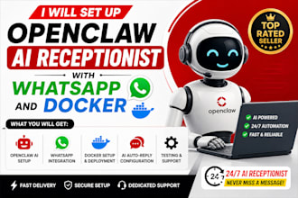 set up openclaw ai receptionist with whatsapp and docker