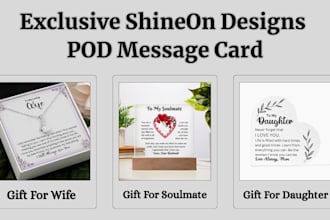 design high selling shineon and pod message cards