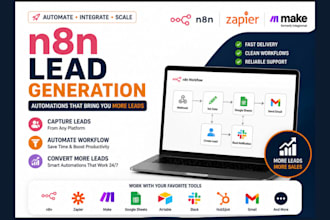 set up n8n and zapier automation for lead generation and workflows