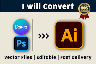 convert your canva design to illustrator or photoshop to illustrator