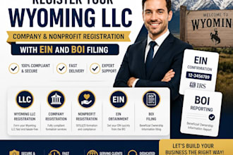 register your wyoming llc company nonprofit registration with ein and boi filing