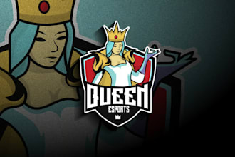 design modern attractive custom queen logo