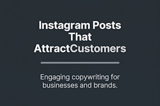 write instagram posts for your business