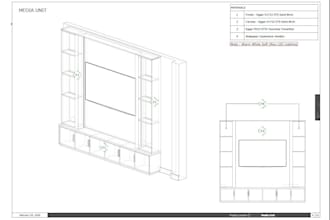 create 3d furniture model, drowings and cut list