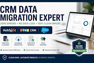 clean and migrate CRM data without errors to hubspot zoho or salesforce