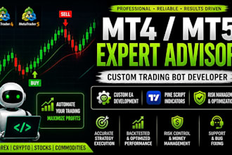 develop mt4 mt5 automated trading bot with screen dashboard to keep you updated