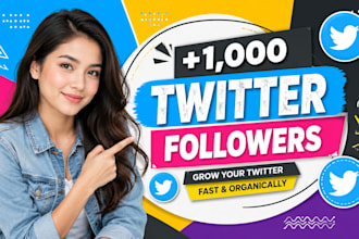 provide 1,000 twitter followers organically and fast