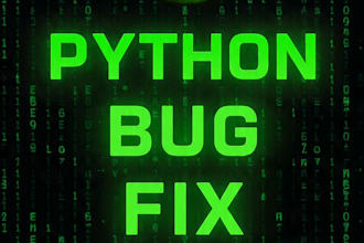 fix python code errors and bugs within 24 hours