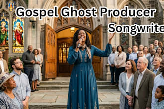 produce original gospel song, choir harmonies, songwriter