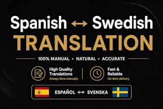 translate spanish to swedish and swedish to spanish