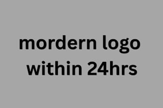 create a mordern logo in 24hours