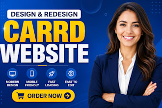 carrd website design, redesign carrd website and carrd landing page design