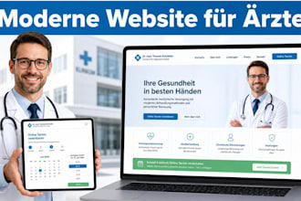 erstelle eine moderne website fur arzte und kliniken