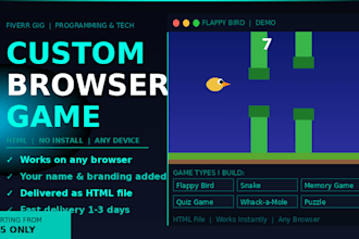 create a custom browser game in HTML for your website