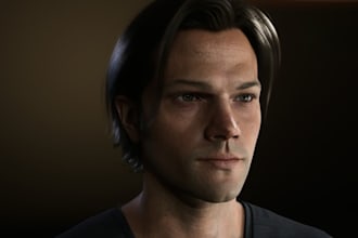 2d draw to glb model,3d human ai avatar,skin texture,game asset, unreal control