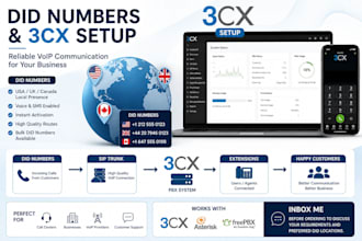 setup any country did number for inbound and outbound calls