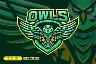 do modern professional high quality custom owl logo