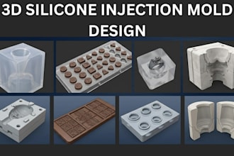 silicone mold design injection mold chocolate soap resin candle slip casting stl