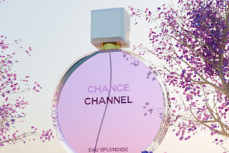 photorealistic 3d perfume and cosmetic product renders