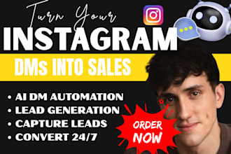 build instagram dm automation chatbot with manychat for lead generation nd sales