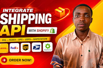 integrate dhl fedex ups usps shipstation shipping API with shopify store