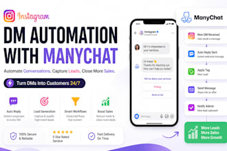 setup your social media dm automation with manychat to get leads fast