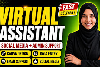 be your virtual assistant for social media management and admin support