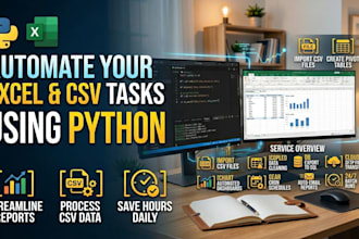 create custom python automation scripts for excel and CSV