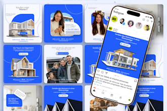 instagram, linkedin carousel post design, templates, ad creative for real estate