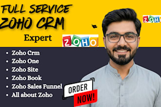 setup zoho crm, zoho one, books, people, creator, zoho campaigns,zoho sites desk