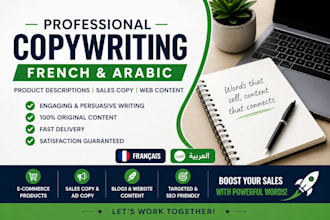 professional french and arabic content writing service