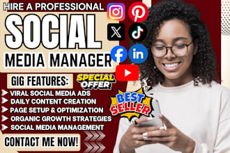 be your social media marketing manager instagram content creator tik tok manager