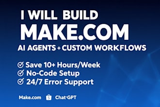 create custom make com automations, make com  scenarios