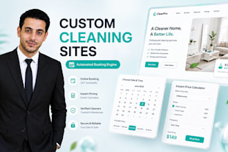design a high converting cleaning service website with online booking