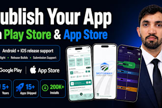 publish your app to google play store and app store