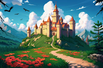create stylized backgrounds and environment illustrations