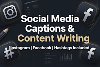 write social media captions and posts for small business