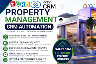 set up and automate your property CRM using  zoho CRM for airbnb and rentals