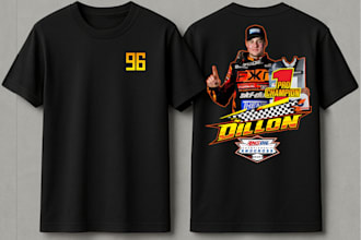 design bold motorsports apparel graphics for t shirts and streetwear
