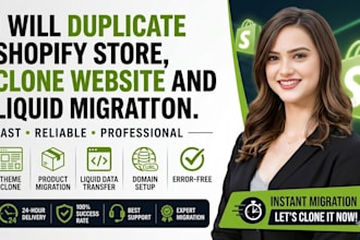 duplicate and copy shopify store clone shopify website and do shopify migration